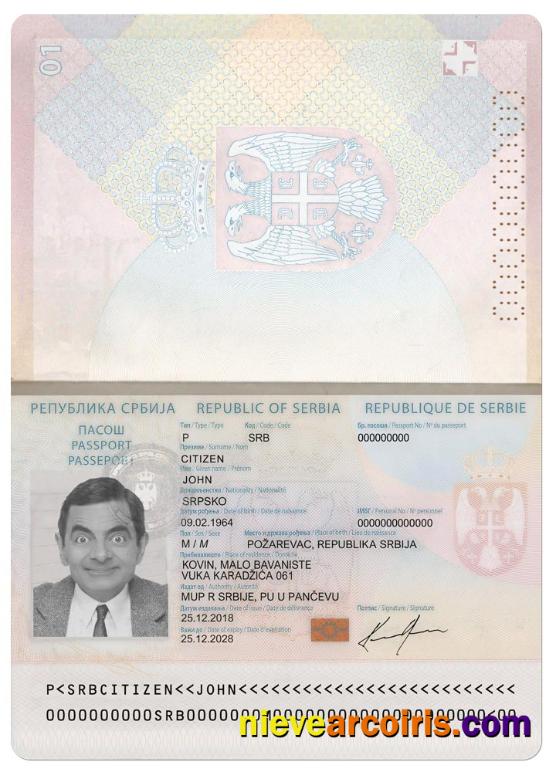 SERBIA passport new version